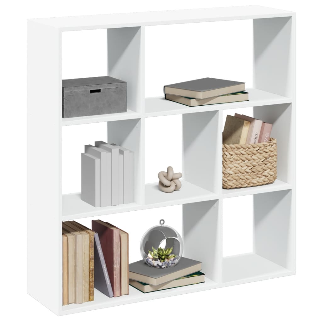 Vetonek Librería divisora madera ingeniería blanca 102x29x103,5 cm