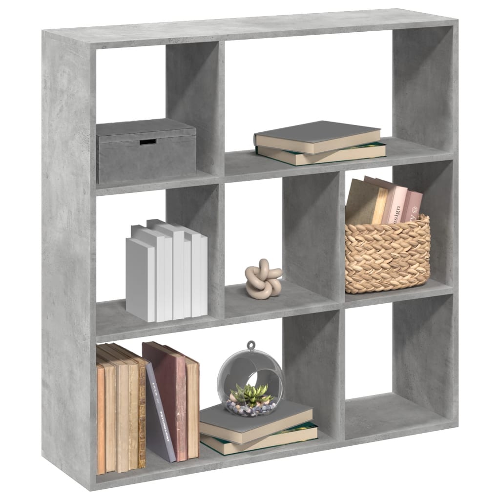 Vetonek Librería divisora madera gris hormigón 102x29x103,5 cm