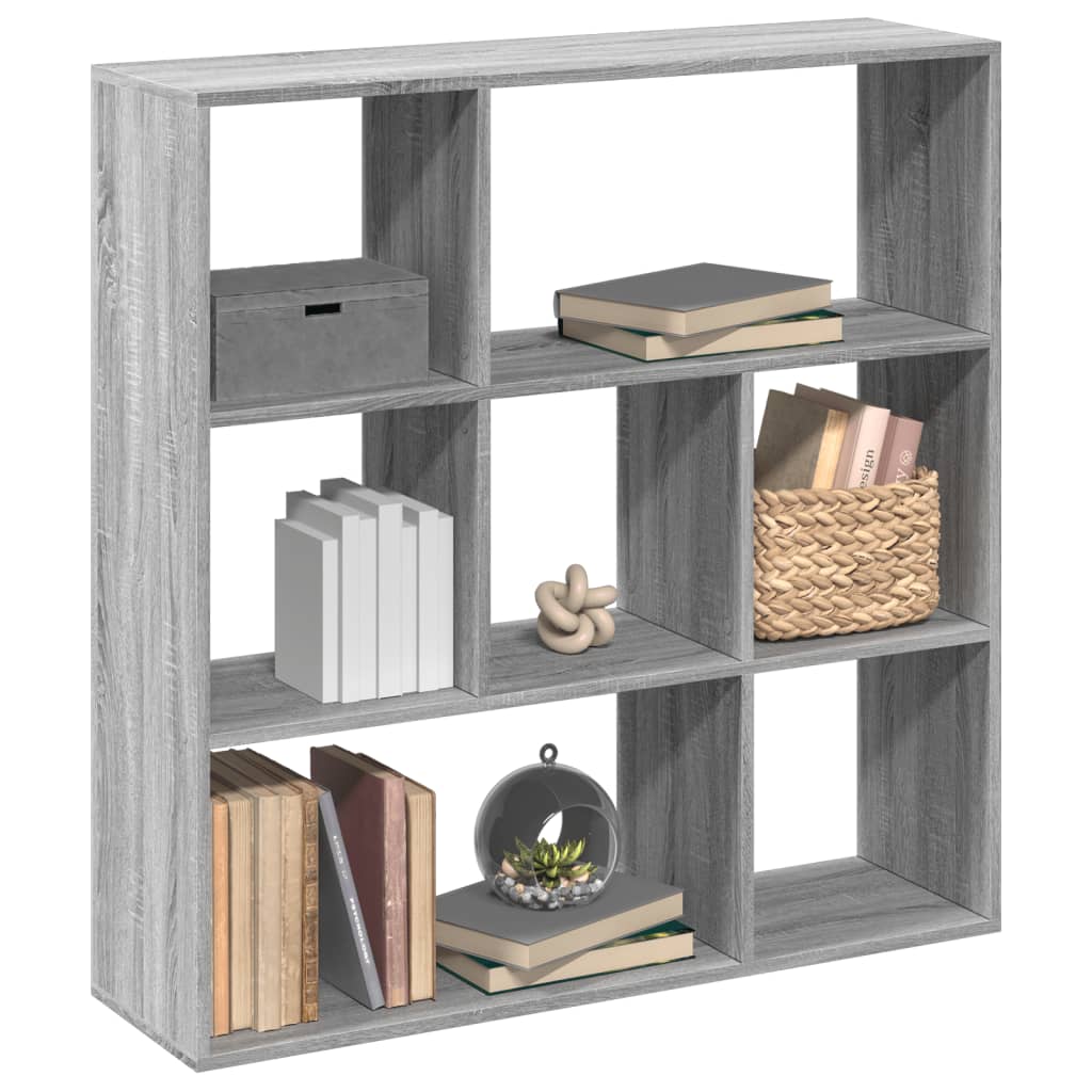 Vetonek Librería divisor madera ingeniería gris Sonoma 102x29x103,5 cm