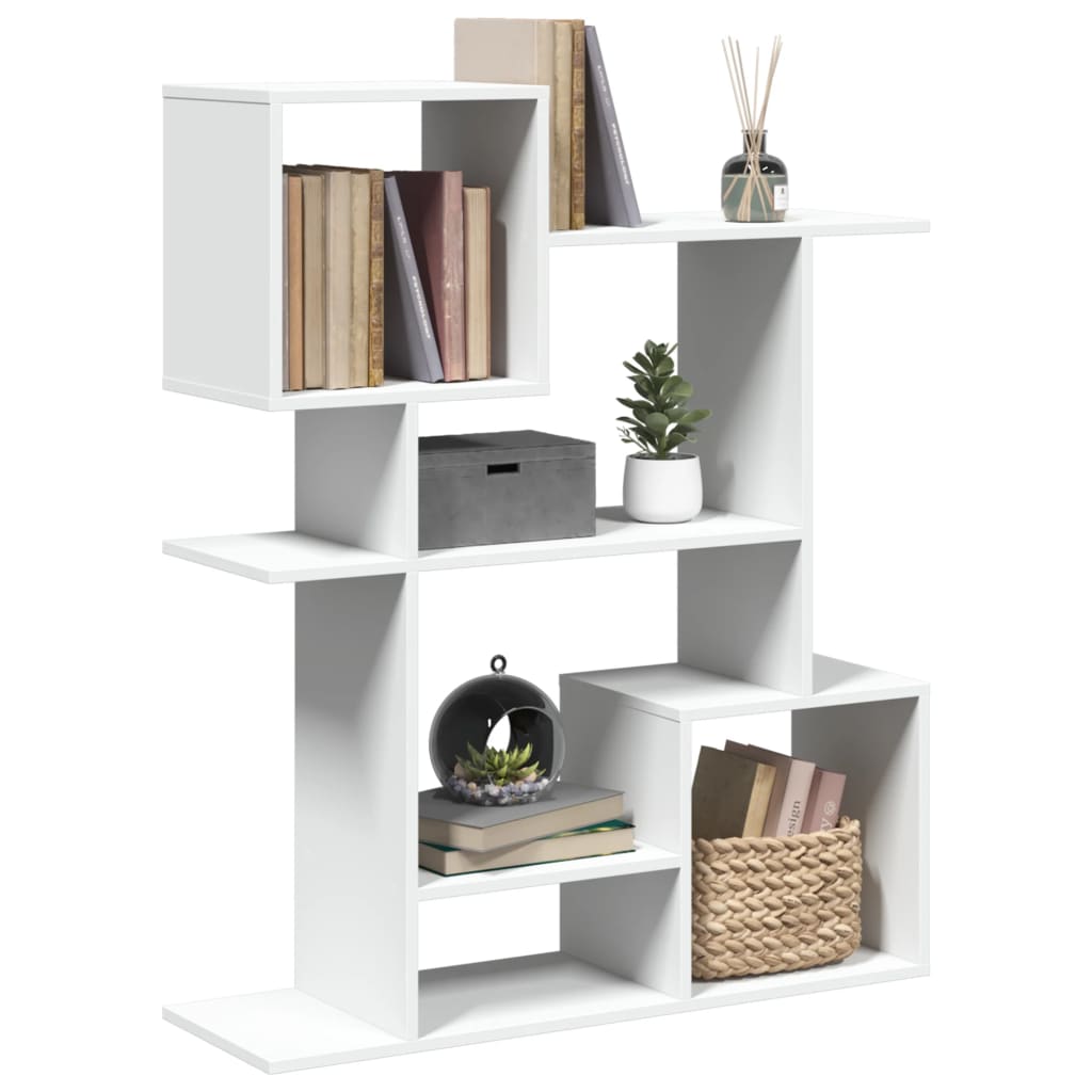 Vetonek Librería divisora madera ingeniería blanca 92x29x112 cm