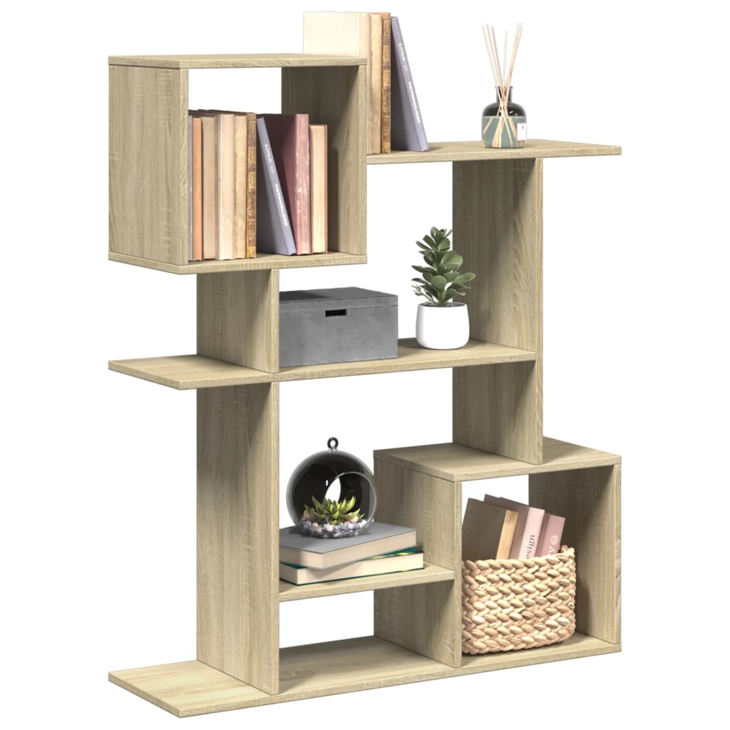 Vetonek Librería divisor madera ingeniería roble Sonoma 92x29x112 cm