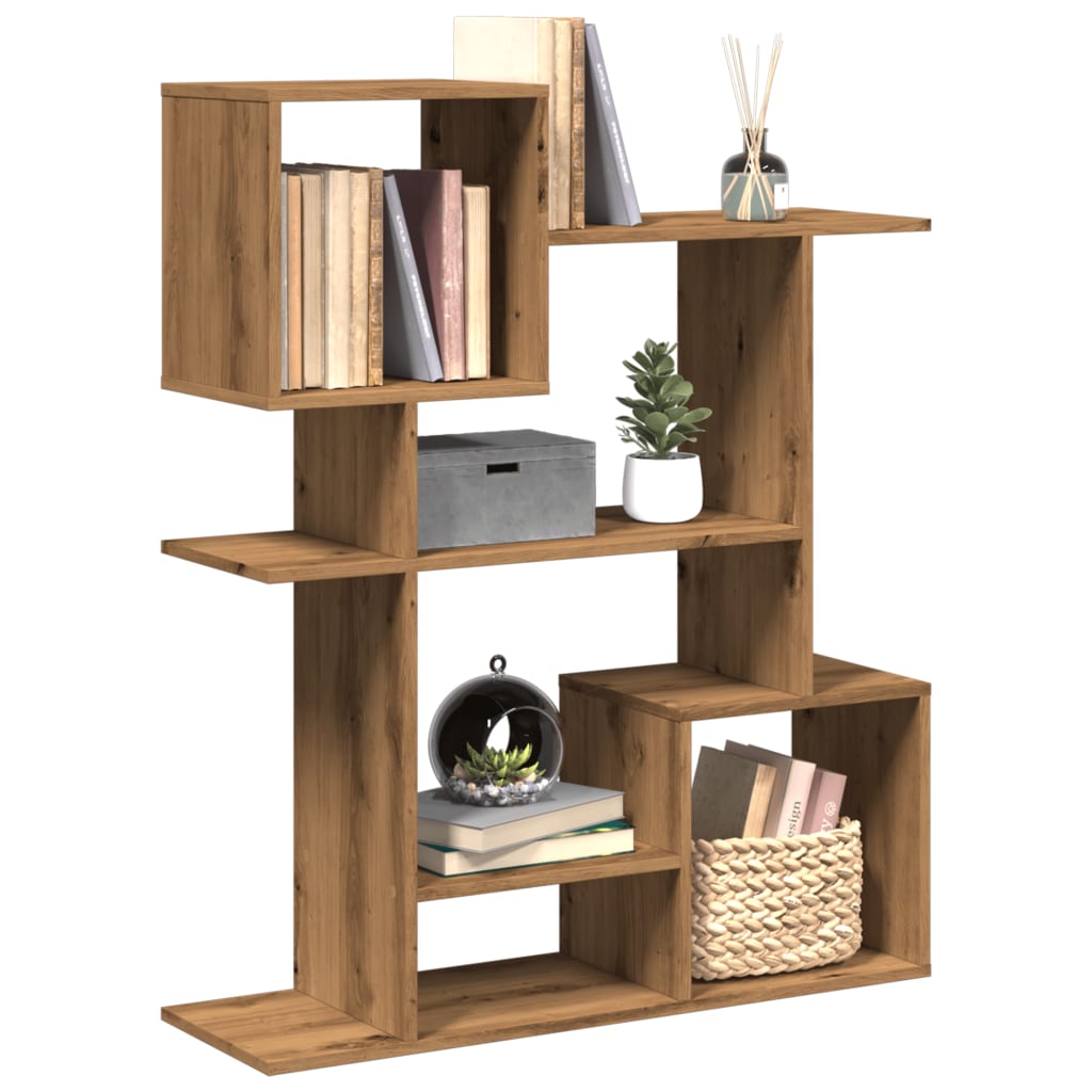 Vetonek Librería divisora madera ingeniería roble artisan 92x29x112 cm