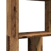 Estante de madeira trabalhada cor envelhecida 60x20x120 cm V1950 Vetonek