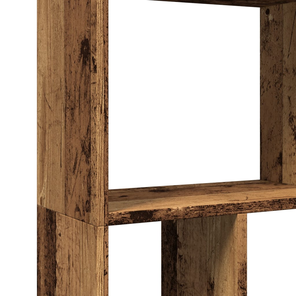 Estante de madeira trabalhada cor envelhecida 60x20x120 cm V1950 Vetonek