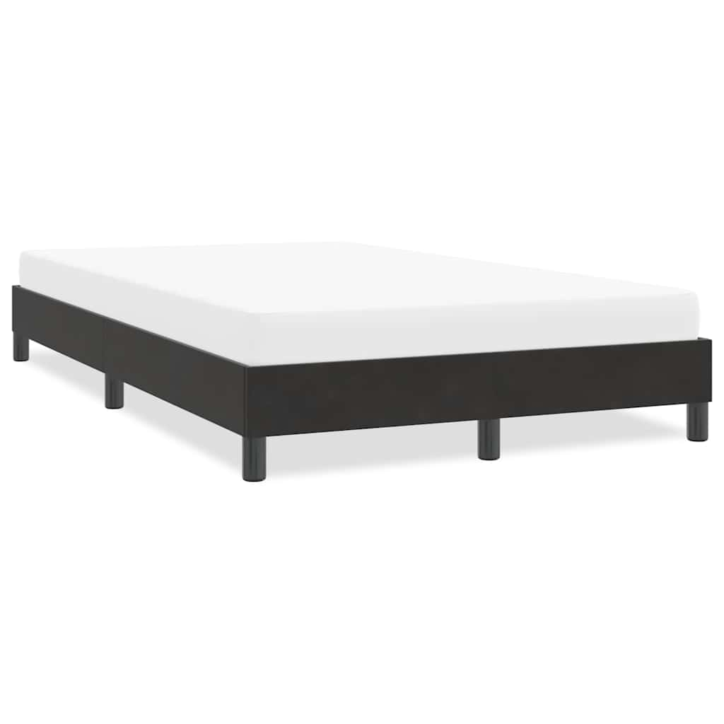 Vetonek Estructura de cama sin colchón terciopelo negro 120x210 cm