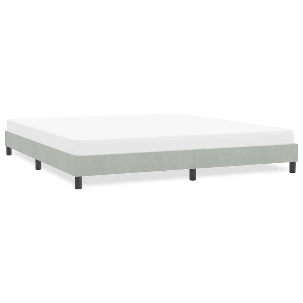 Vetonek Estructura de cama sin colchón terciopelo gris claro 180x220 cm