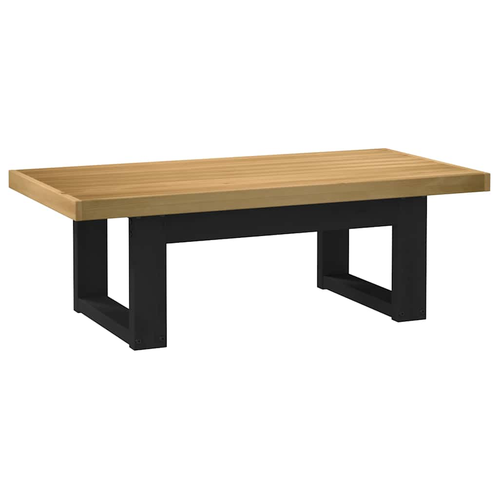 Vetonek Mesa de centro NOAIN patas en U madera maciza pino 120x60x40 cm