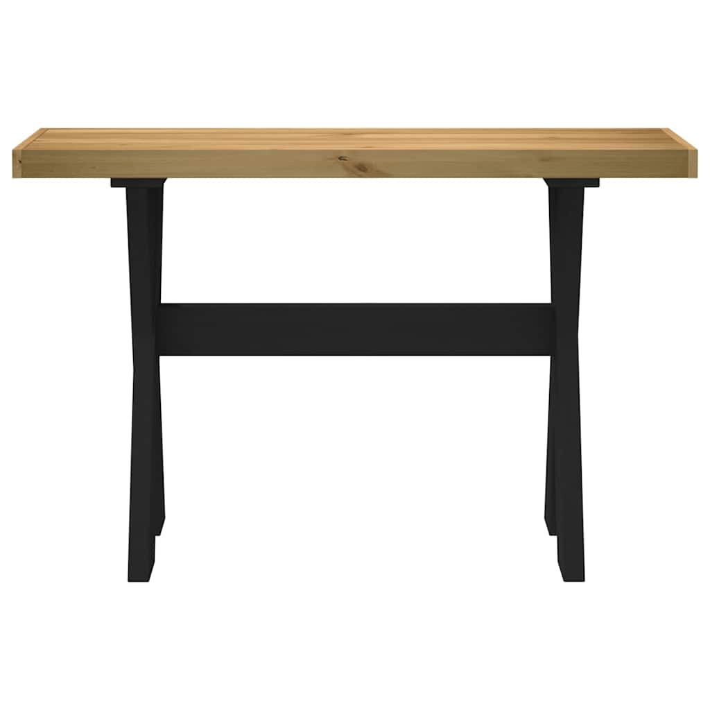 Mesa consola NOAIN patas en X madera maciza pino 120x30x75 cm