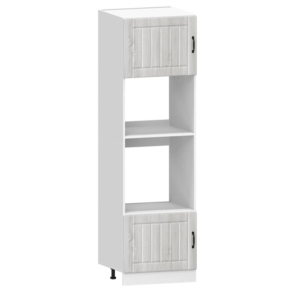 Armário de cozinha cinza Kalmar sonoma 7 peças de compensado V3558 Vetonek