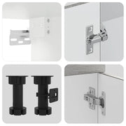 Armário de cozinha cinza Kalmar sonoma 7 peças de compensado V3657 Vetonek