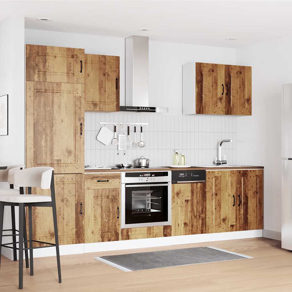 Mueble cocina Kalmar madera vieja 7 pzas madera