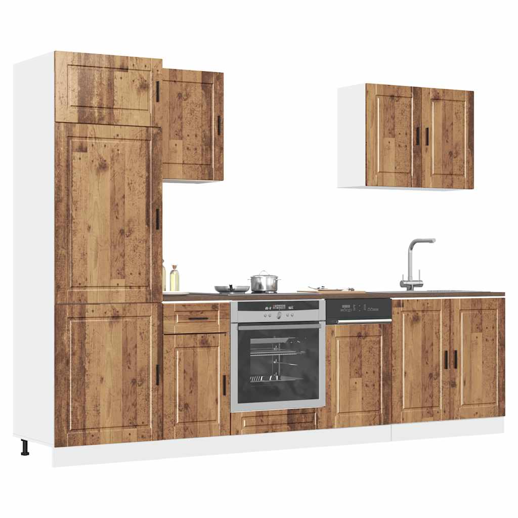 Vetonek Mueble cocina Kalmar madera vieja 7 pzas madera contrachapada