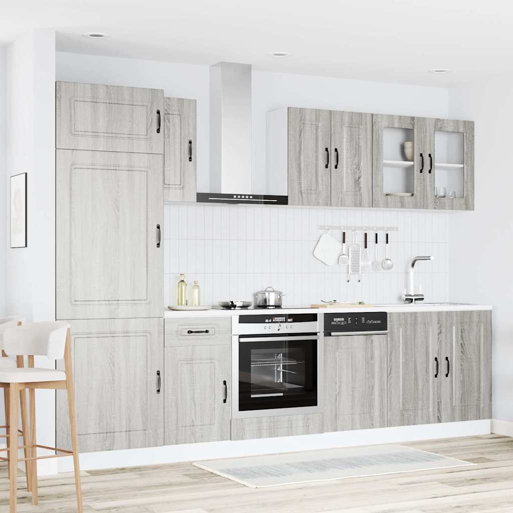 Mueble cocina Kalmar Nexus gris 8 pzas madera