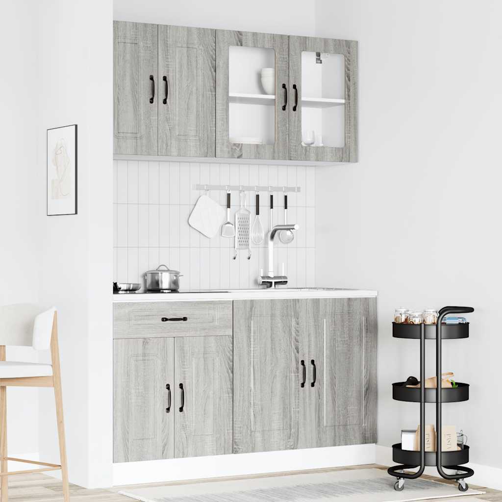 Mueble cocina Kalmar Nexus gris 4 pzas madera