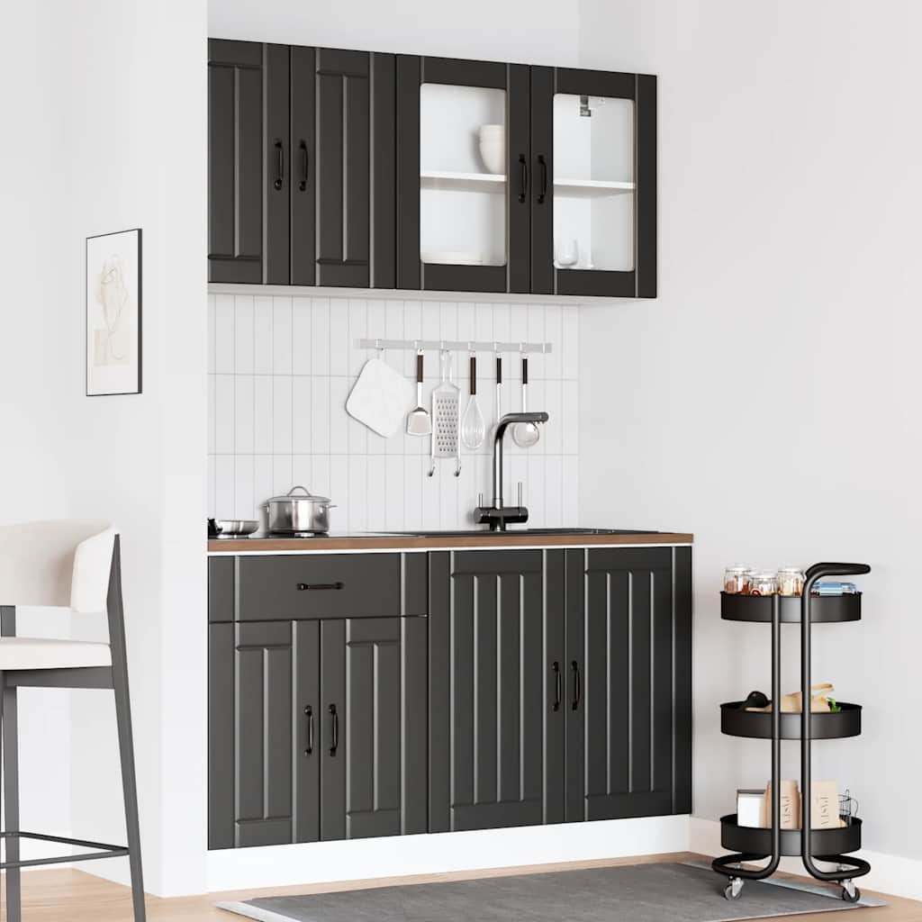 Kalmar Black Kitchen Furniture 4 pezzi in legno