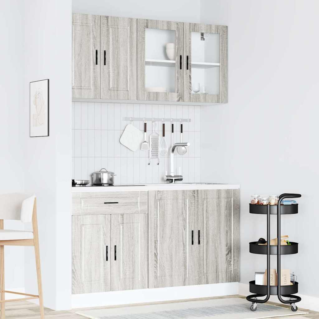 Mueble cocina Kalmar Nexus gris 4 pzas madera