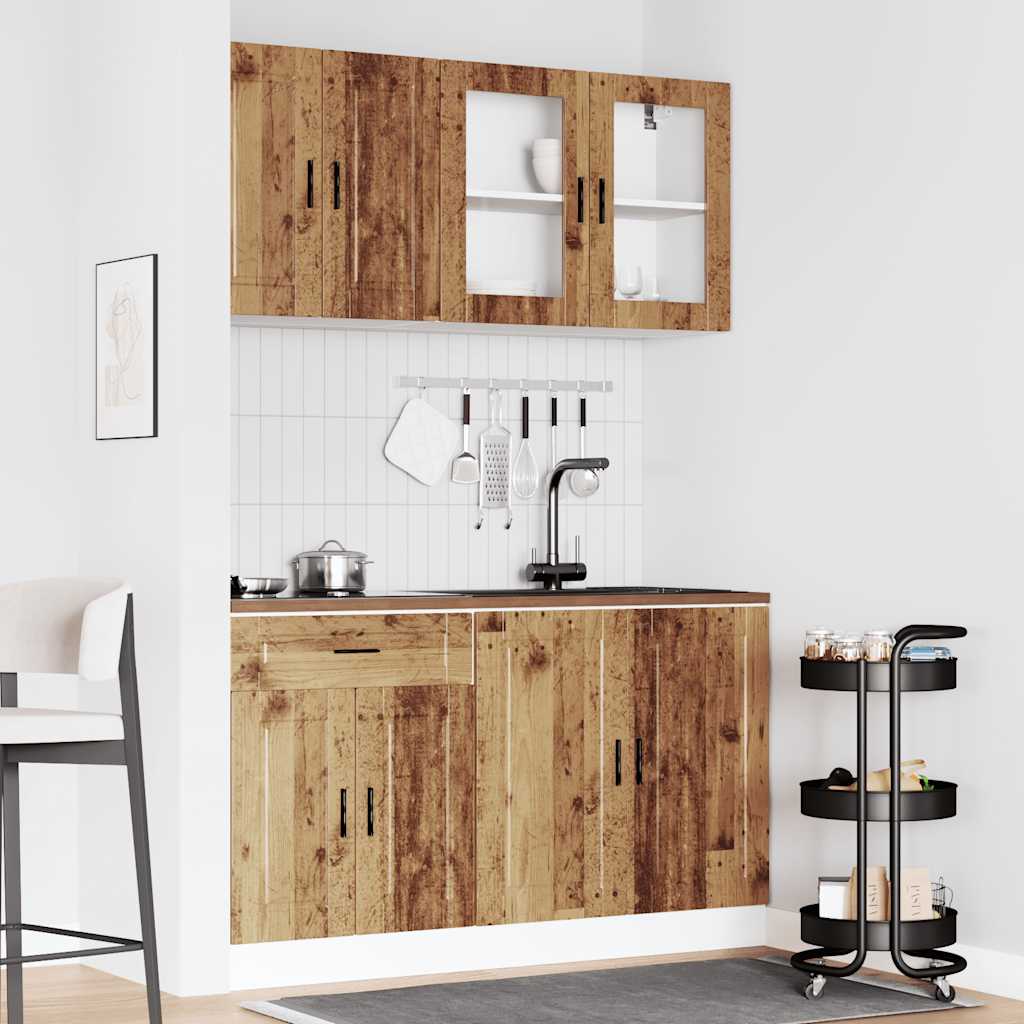 Mueble cocina Kalmar madera vieja 4 pzas madera