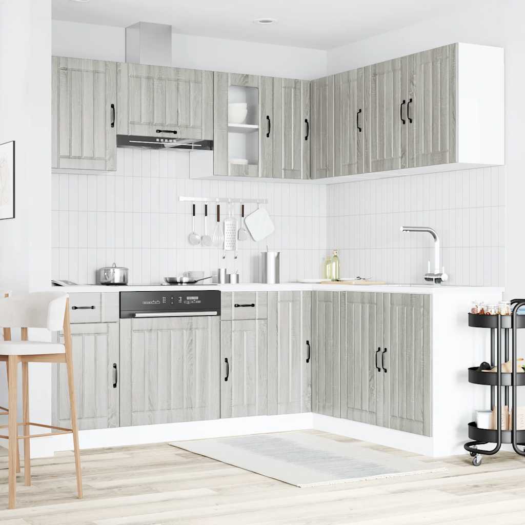 Mueble cocina Kalmar Nexus gris 11 pzas madera