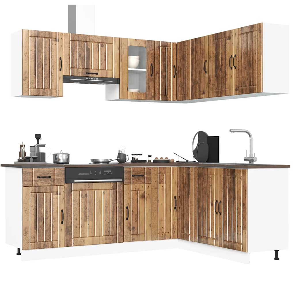 Vetonek Mueble cocina Kalmar madera vieja 11 pzas madera contrachapada