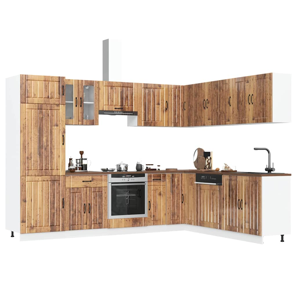 Vetonek Mueble cocina Lucca madera vieja 14 pzas madera contrachapada