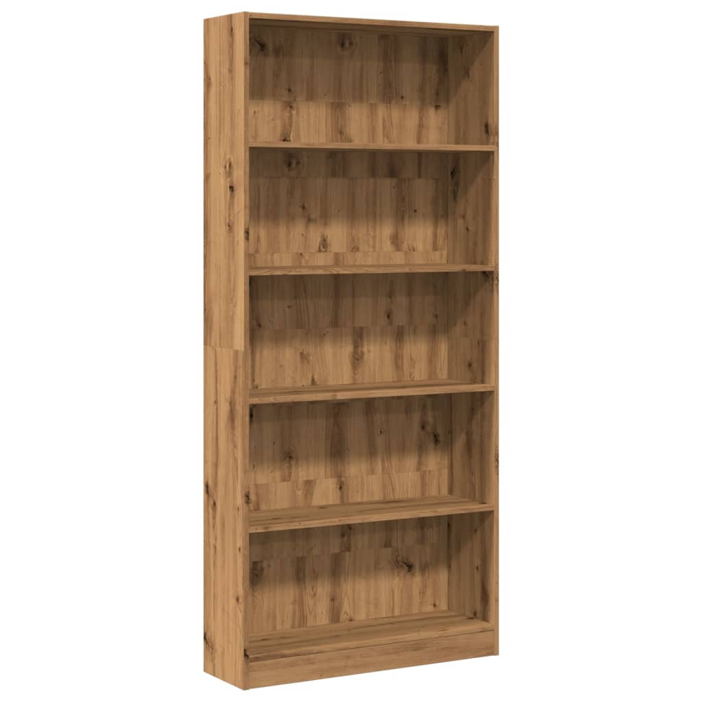 Etagère faite main en bois d'ingénierie en chêne 80x24x176 cm V7693 Vetonek