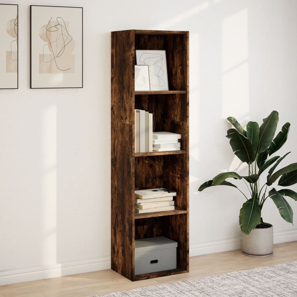 Etagère en bois d'ingénierie chêne fumé 40x30x152 cm V7884 Vetonek