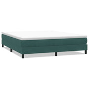 Vetonek Cama box spring sin colchón terciopelo verde oscuro 180x220 cm