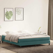 Cama box spring sin colchón terciopelo verde oscuro 180x220 cm v0913 Vetonek