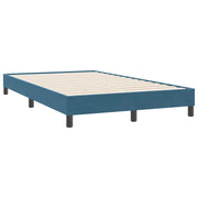 Cama box spring con colchón terciopelo azul oscuro 120x220 cm V1705 Vetonek
