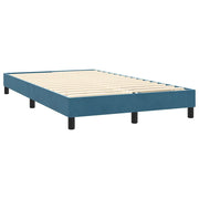 Cama box spring con colchón terciopelo azul oscuro 120x220 cm V2665 Vetonek