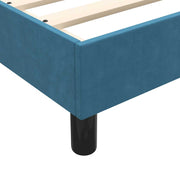 Cama box spring con colchón terciopelo azul oscuro 120x220 cm V2665 Vetonek