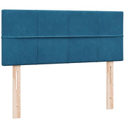 Cama box spring con colchón terciopelo azul oscuro 120x220 cm V4584 Vetonek
