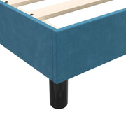 Cama box spring con colchón terciopelo azul oscuro 120x220 cm V4584 Vetonek
