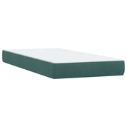 Cama box spring con colchón terciopelo verde oscuro 80x210 cm V5436 Vetonek
