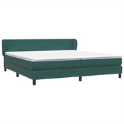 Cama box spring con colchones terciopelo verde oscuro 180x220cm V6150 Vetonek