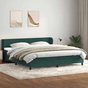 Cama box spring con colchones terciopelo verde oscuro 180x220cm V6150 Vetonek
