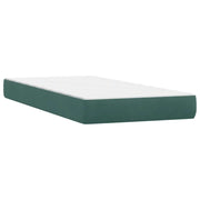 Cama box spring con colchones terciopelo verde oscuro 180x220cm V6150 Vetonek