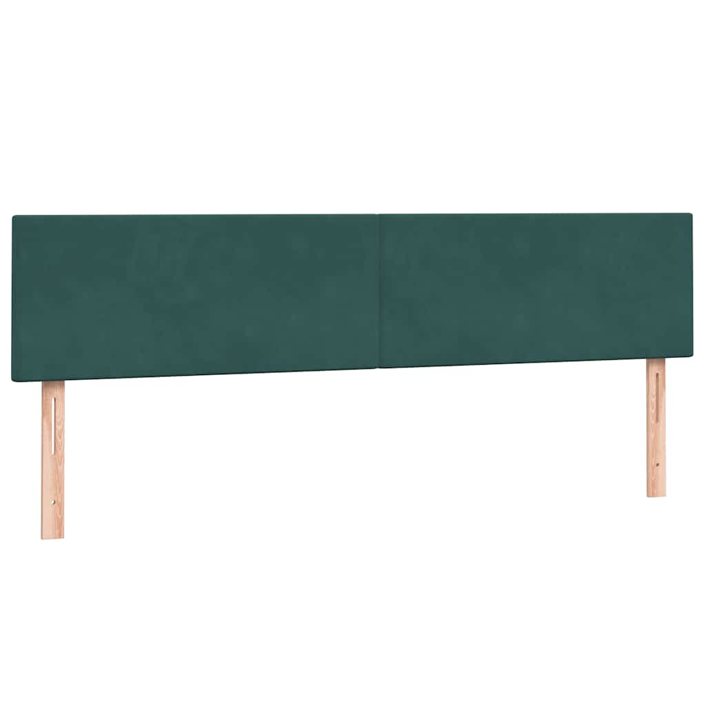 Cama box spring con colchones terciopelo verde oscuro 180x220cm V6150 Vetonek