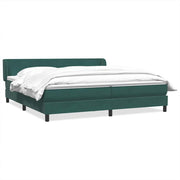 Cama box spring con colchones terciopelo verde oscuro 180x220cm V6150 Vetonek