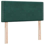 Cama box spring con colchón terciopelo verde oscuro 80x210 cm V6273 Vetonek