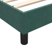 Cama box spring con colchón terciopelo verde oscuro 100x220 cm V6815 Vetonek