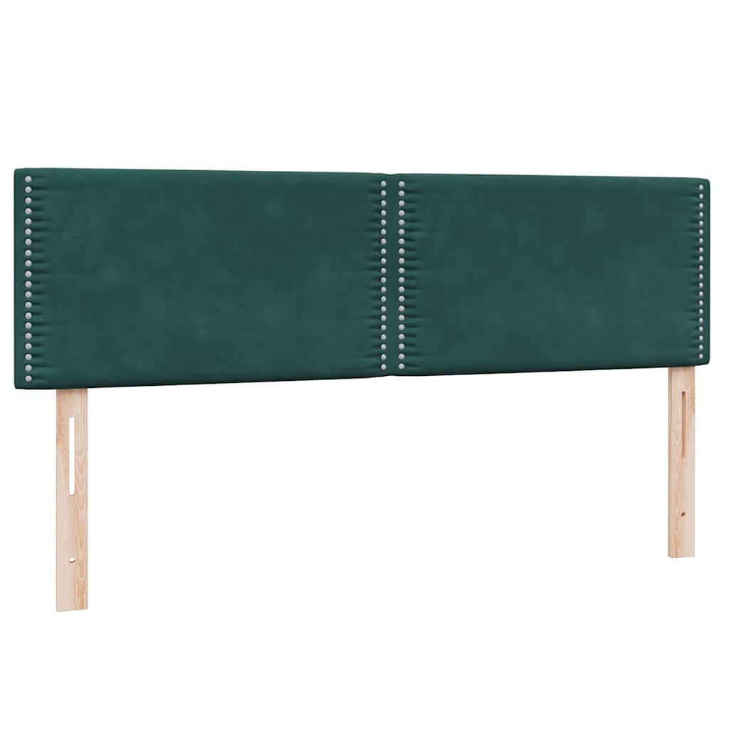 Cama box spring con colchón terciopelo verde oscuro 160x220 cm V6938 Vetonek