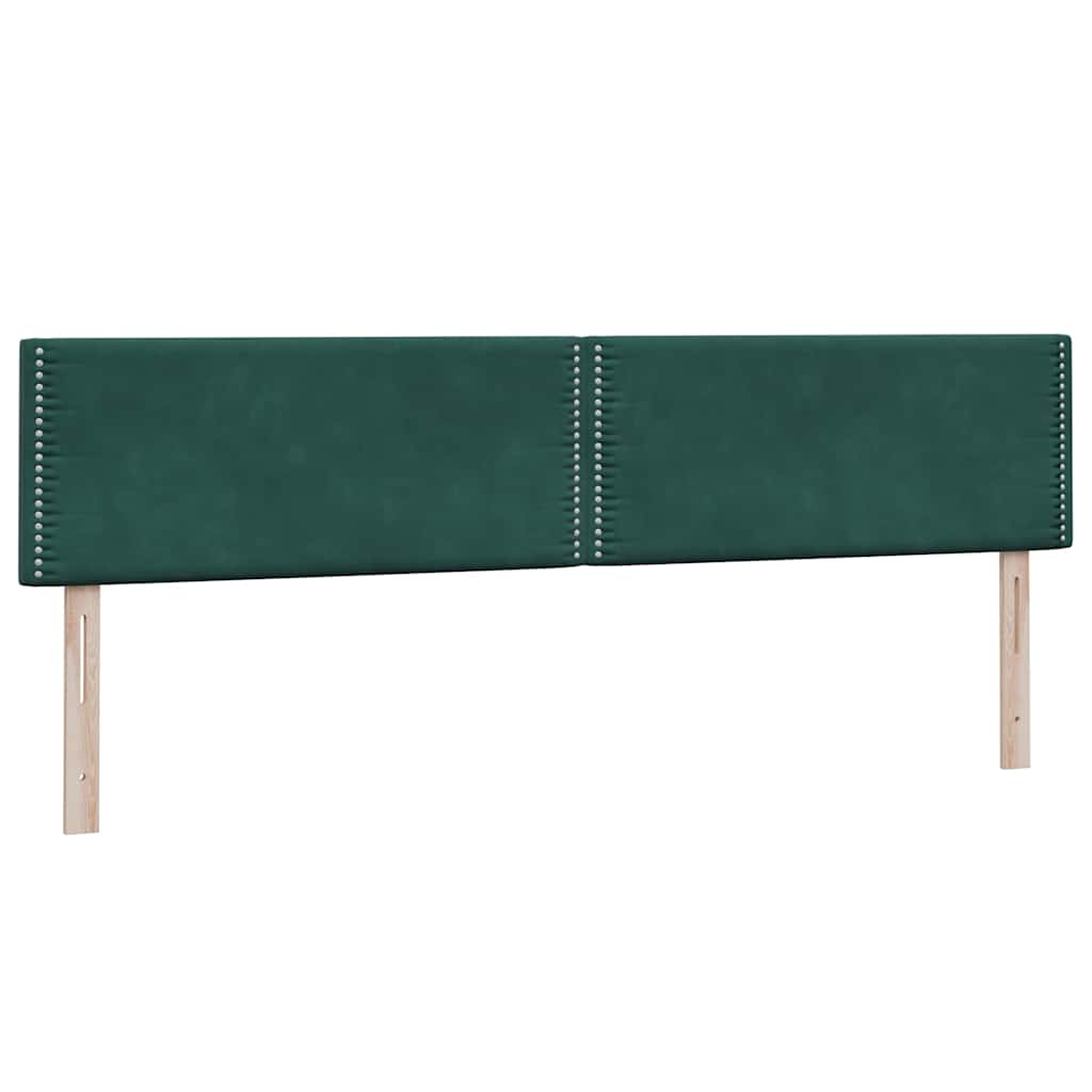 Cama box spring con colchones terciopelo verde oscuro 180x220cm V6990 Vetonek