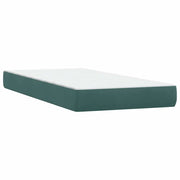 Cama box spring con colchón terciopelo verde oscuro 80x210 cm V7119 Vetonek
