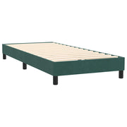 Cama box spring con colchón terciopelo verde oscuro 100x220 cm V7652 Vetonek