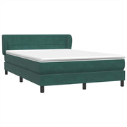 Cama box spring con colchón terciopelo verde oscuro 160x220 cm V7775 Vetonek