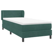 Cama box spring con colchón terciopelo verde oscuro 80x210 cm V7959 Vetonek