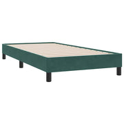 Cama box spring con colchón terciopelo verde oscuro 80x210 cm V7959 Vetonek