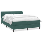 Cama box spring con colchón terciopelo verde oscuro 160x220 cm V8611 Vetonek