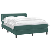 Cama box spring con colchón terciopelo verde oscuro 160x220 cm V8611 Vetonek